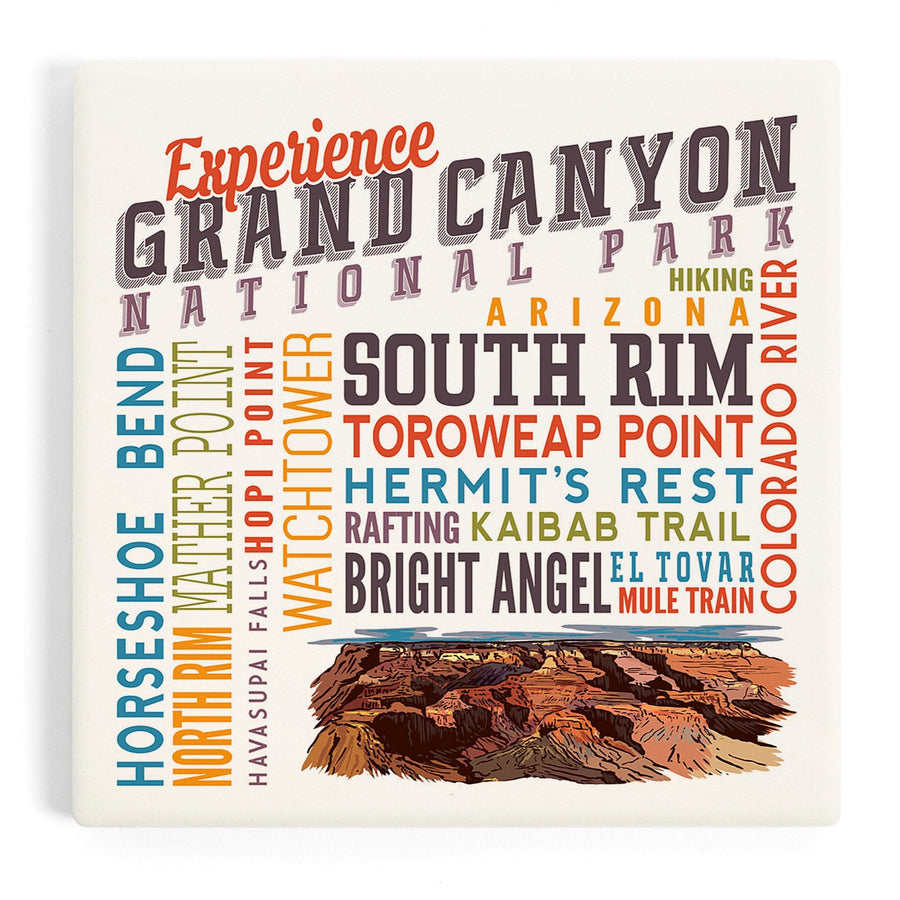Experience Grand Canyon National Park, Arizona, Coasters Coasters Lantern Press 