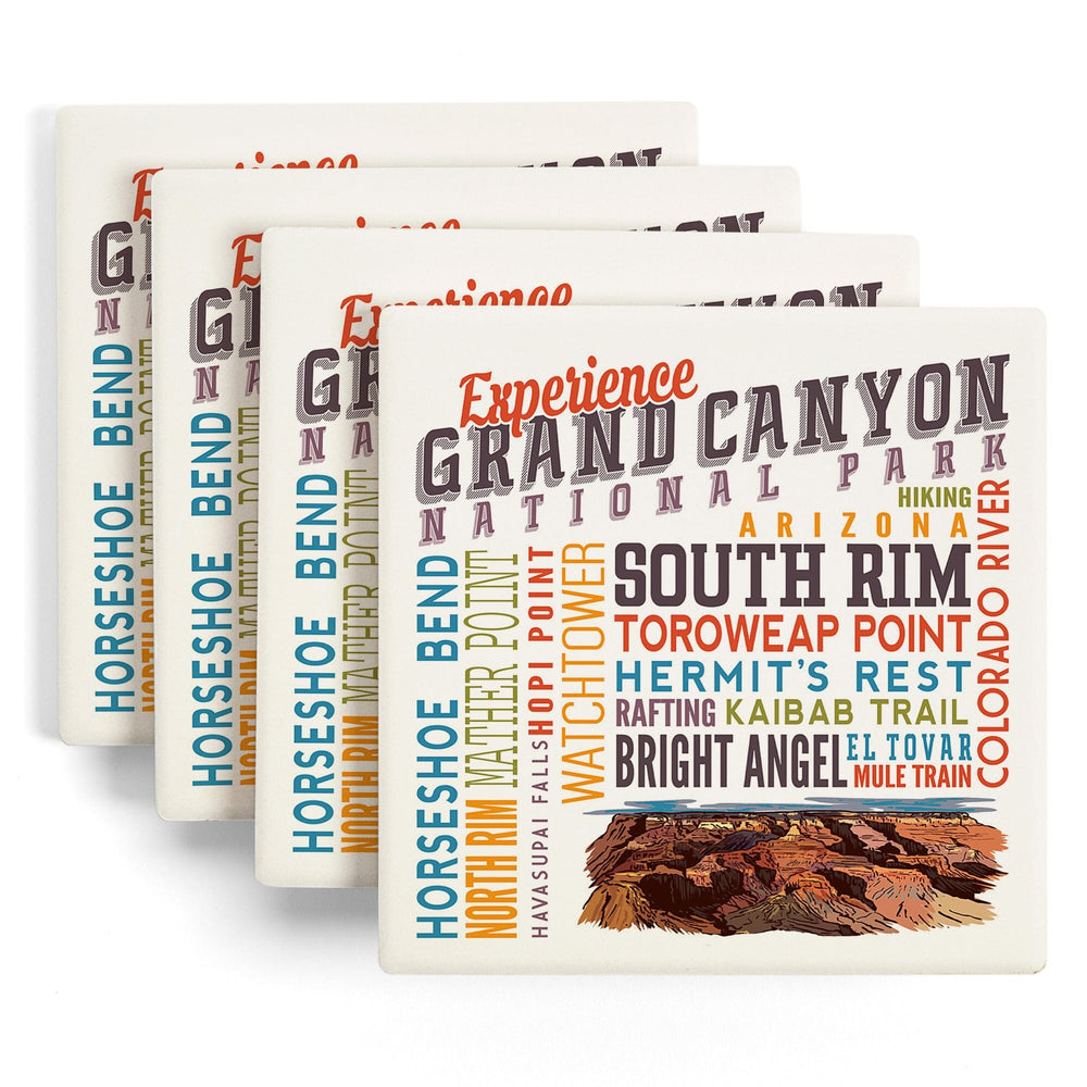 Experience Grand Canyon National Park, Arizona, Coasters Coasters Lantern Press 