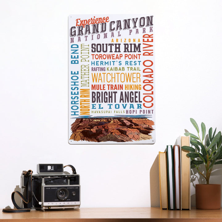 Experience Grand Canyon National Park, Arizona, Metal Signs Metal Lantern Press 