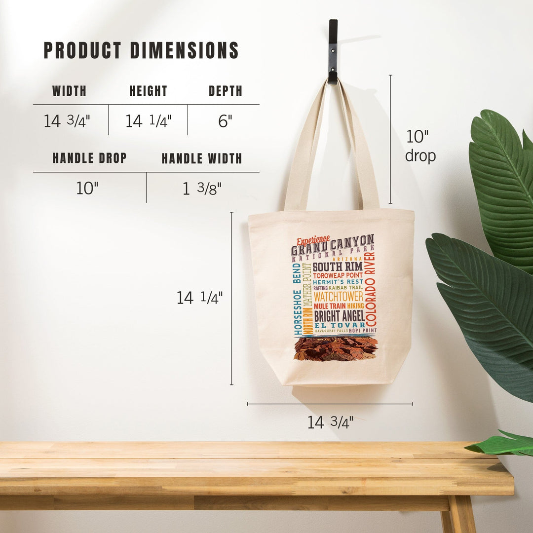 Experience Grand Canyon National Park, Arizona, Tote Bag Totes Lantern Press 