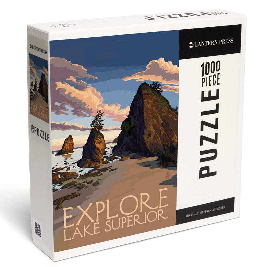 Explore Lake Superior, Rocky Shore, Jigsaw Puzzle Puzzle Lantern Press 