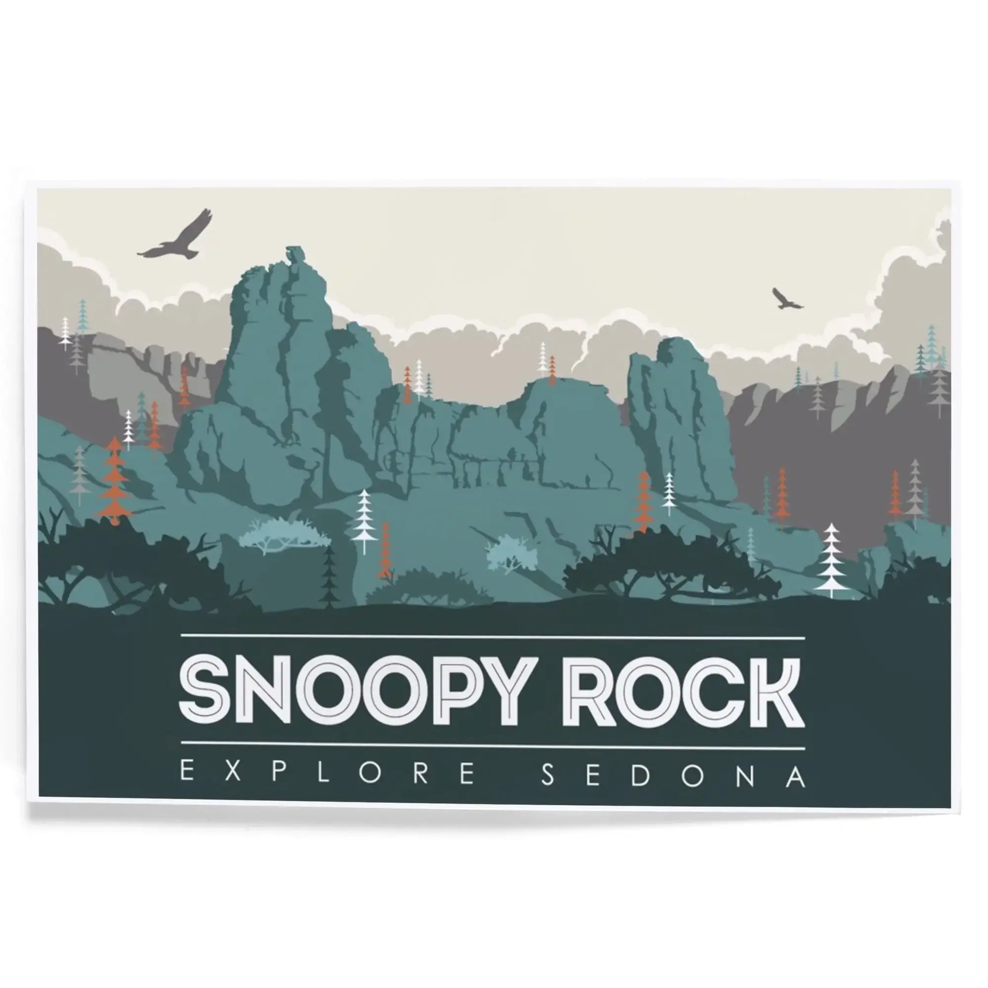 Explore Sedona, Arizona, Snoopy Rock art prints, metal signs