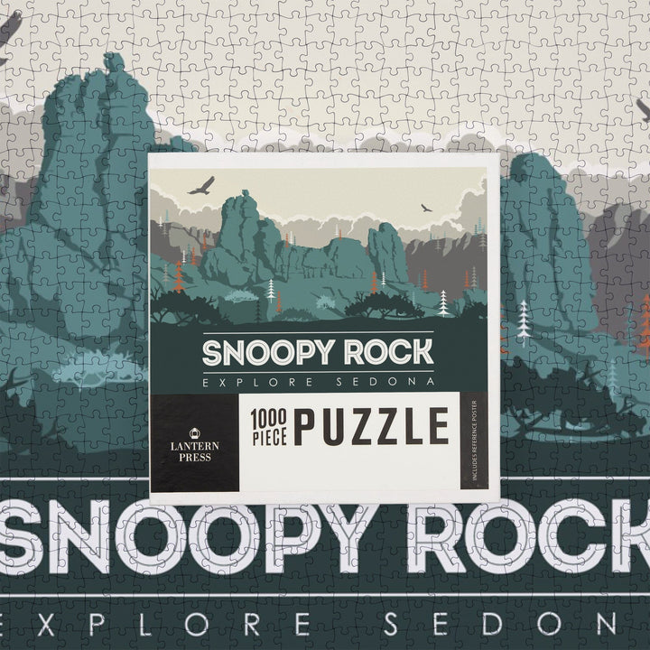 Explore Sedona, Arizona, Snoopy Rock, Jigsaw Puzzle Puzzle Lantern Press 