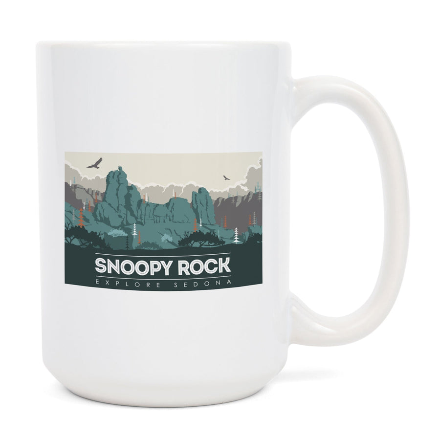 Explore Sedona, Arizona, Snoopy Rock, Lantern Press Artwork, Ceramic Mug Mugs Lantern Press 