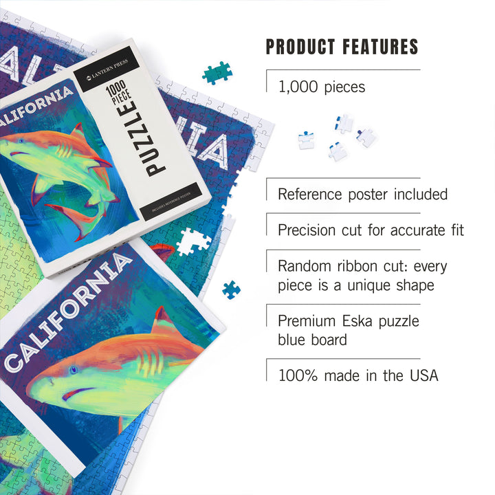 California, Vivid, Blacktip Shark, 1000 Piece Jigsaw Puzzle