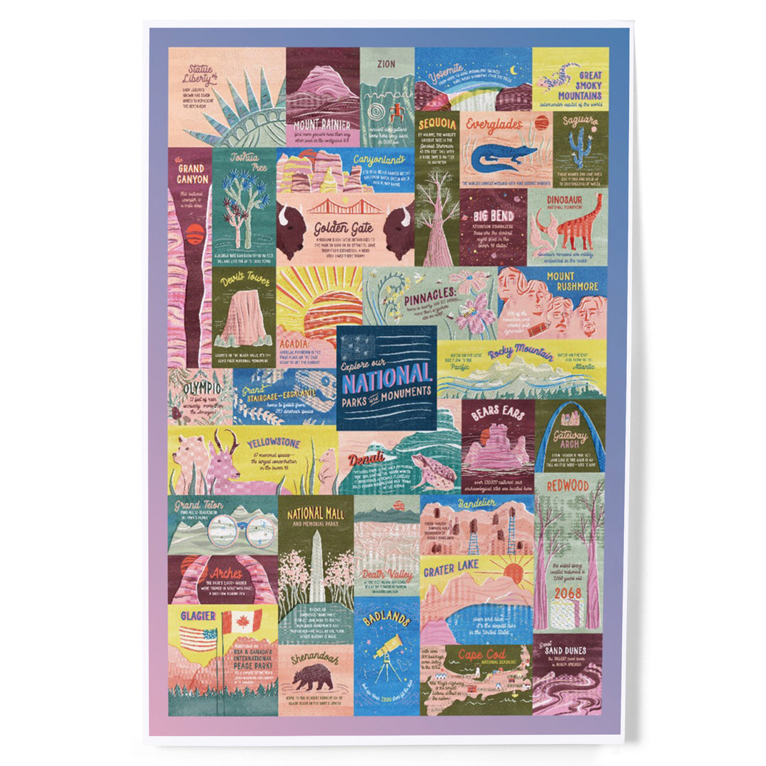 Explore Our National Parks and Monuments, Pastel, Art & Giclee Prints