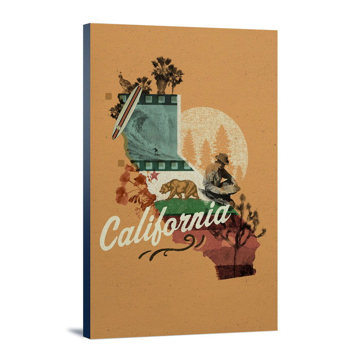 California, Photomontage, State Series, Stretched Canvas
