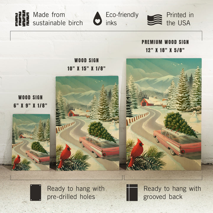 Holiday Tradition, Christmas Tree Farm, Wood Signs and Postcards