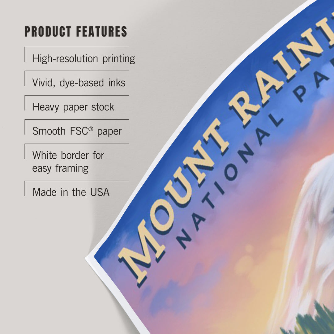 Mount Rainier National Park, Washington, Oil Painting, Art & Giclee Prints