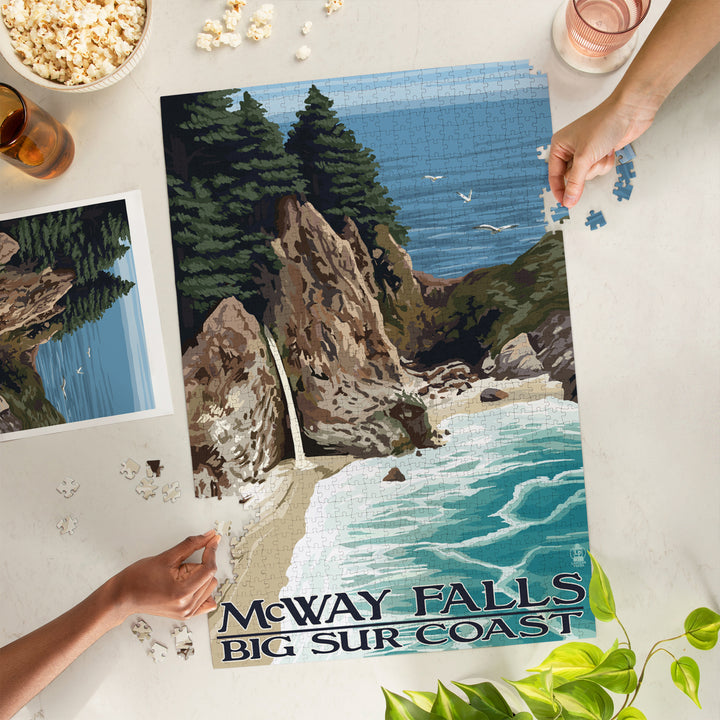 McWay Falls, Big Sur Coast, California, Jigsaw Puzzle