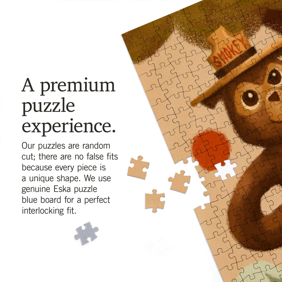 Smokey Bear, Fire Safety School, Officially Licensed, Jigsaw Puzzle