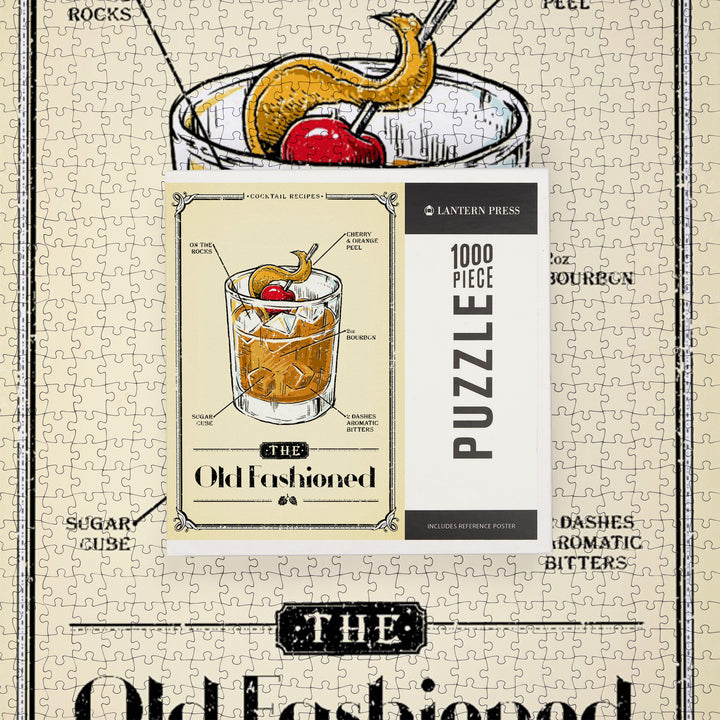 Prohibition, Cocktail Recipe, Old Fashioned, 1000 Piece Jigsaw Puzzle