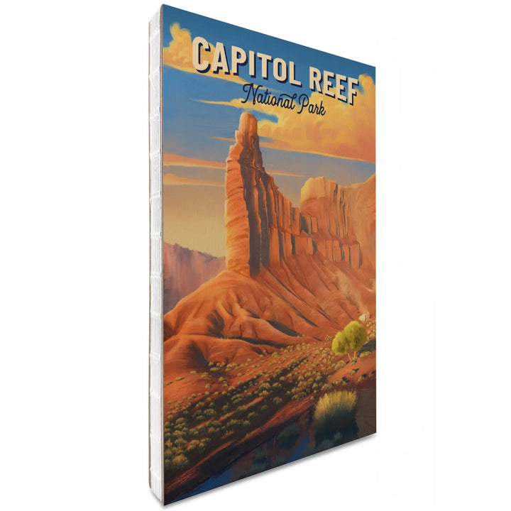 Lined 6x9 Journal, Capitol Reef National Park, Utah, Oil Painting, Lay Flat, 193 Pages, FSC paper