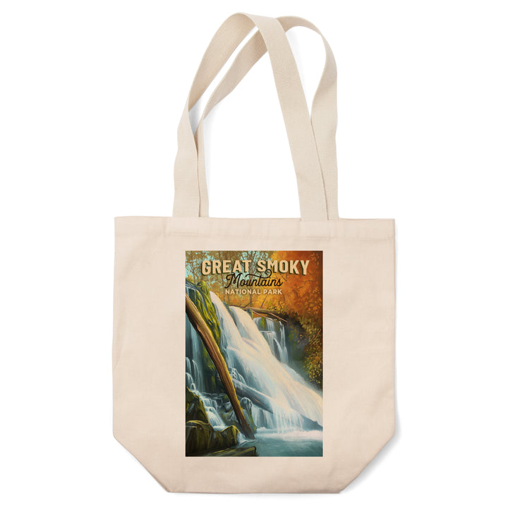 Great Smoky Mountains National Park, Tennessee, Oil Painting, Lantern Press Artwork, Tote Bag
