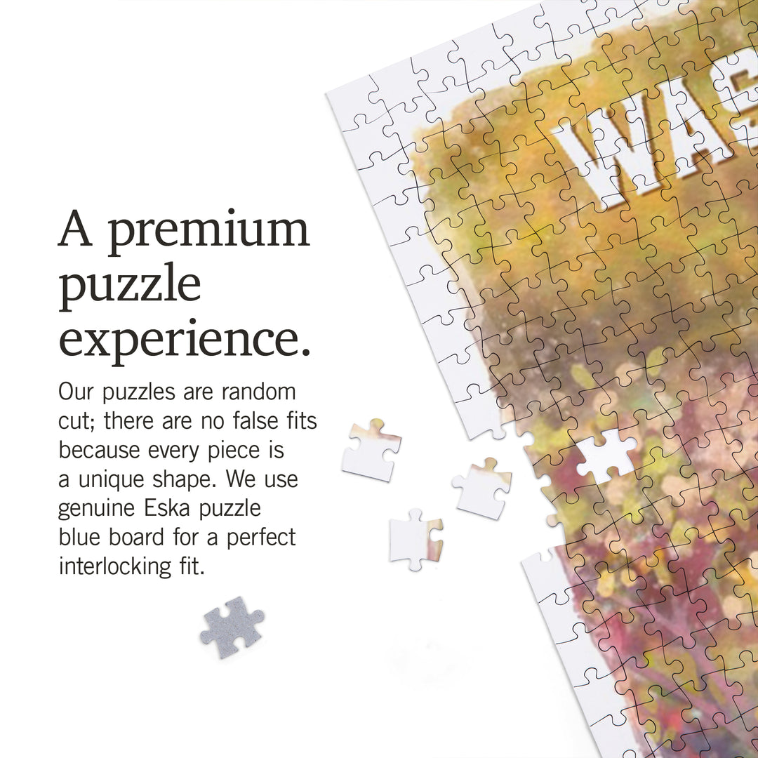 Washington, Watercolor Study, Gray Wolf, 1000 Piece Jigsaw Puzzle