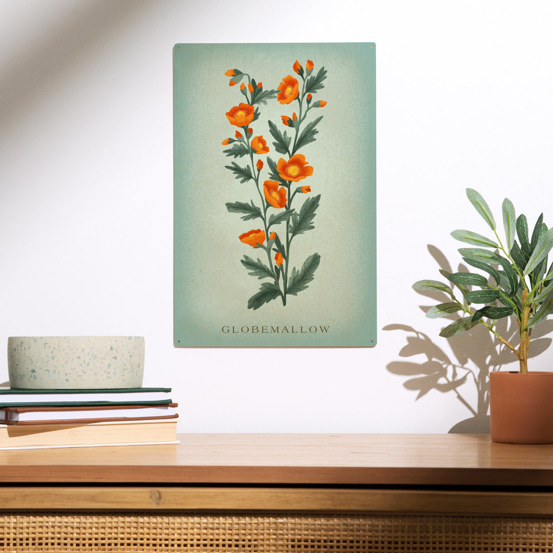 Globemallow, Vintage Flora, Wood Sign and Postcards