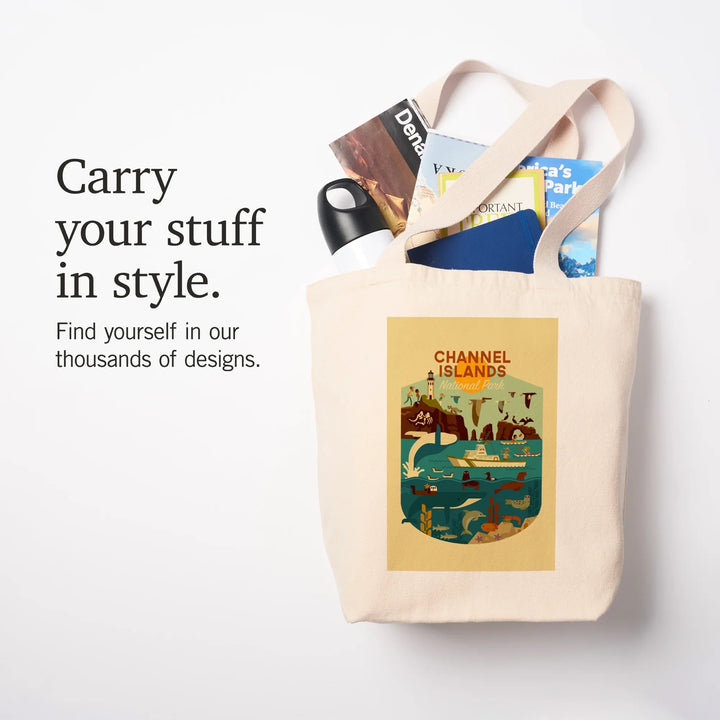 Channel Islands National Park, California, Geometric National Park Series,, Tote Bag