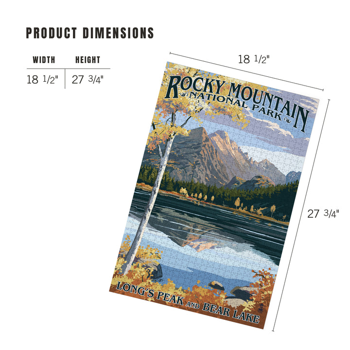 Rocky Mountain National Park, Colorado, Longs Peak and Bear Lake Fall, Jigsaw Puzzle