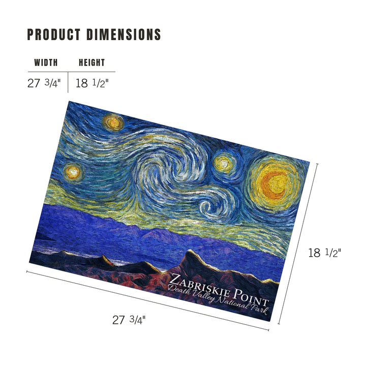 Zabriskie Point, Death Valley National Park, California, Starry Night, Jigsaw Puzzle