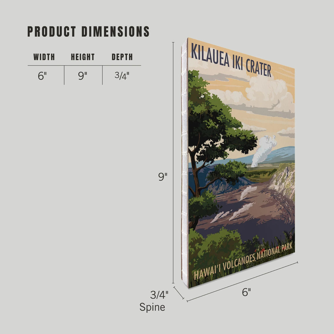 Lined 6x9 Journal, Kīlauea Iki Crater, Hawai‘i Volcanoes National Park, Lay Flat, 193 Pages, FSC paper