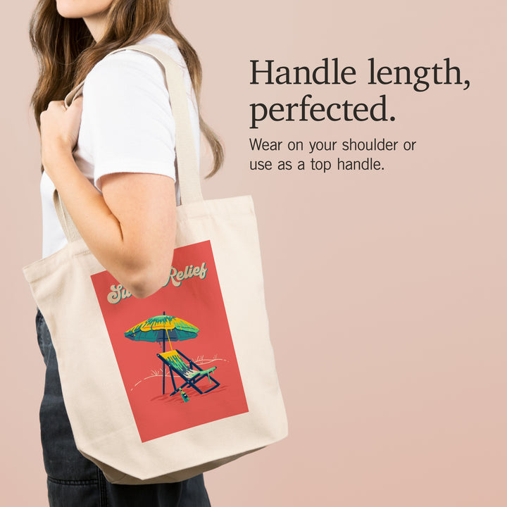 Sweet Relief Collection, Beach Chair and Umbrella, Sweet Relief, Tote Bag