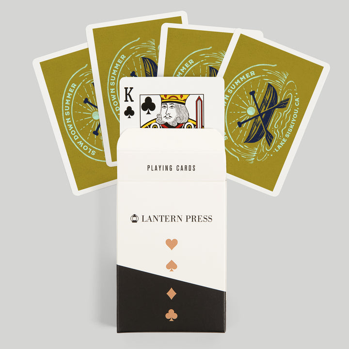 Playing Cards, Lake Siskiyou, California, Lake Life Series, Slow Down Summer, 52 Card Deck with Jokers in Box, Unique Art