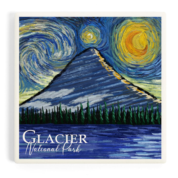 Glacier National Park, Montana, Bearhat Peak and Hidden Lake, Starry Night, Coasters