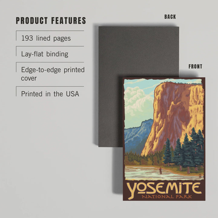 Lined 6x9 Journal, Yosemite National Park, California, El Capitan, Lay Flat, 193 Pages, FSC paper
