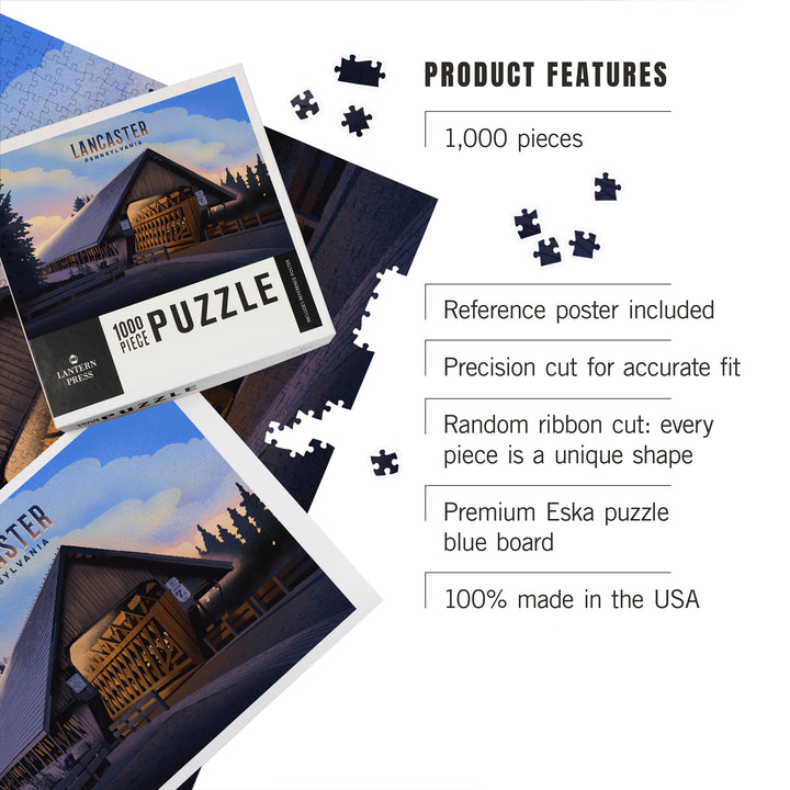 Lancaster, Pennsylvania, Covered Bridge, 1000 Piece Jigsaw Puzzle