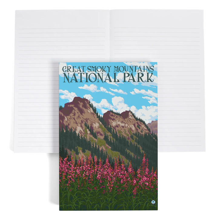 Lined 6x9 Journal, Great Smoky Mountains National Park, Tennessee, Fireweeds, Lay Flat, 193 Pages, FSC paper