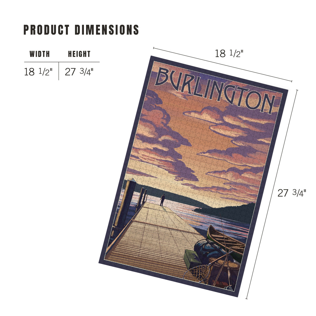 Burlington, Vermont, Dock and Sunset, Jigsaw Puzzle