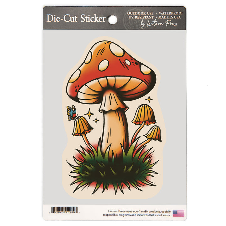 American Traditional, Mushrooms, Vinyl Sticker