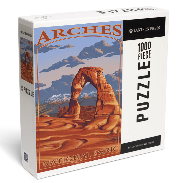 Arches National Park, Utah, Delicate Arch, Painterly Series, Jigsaw Puzzle