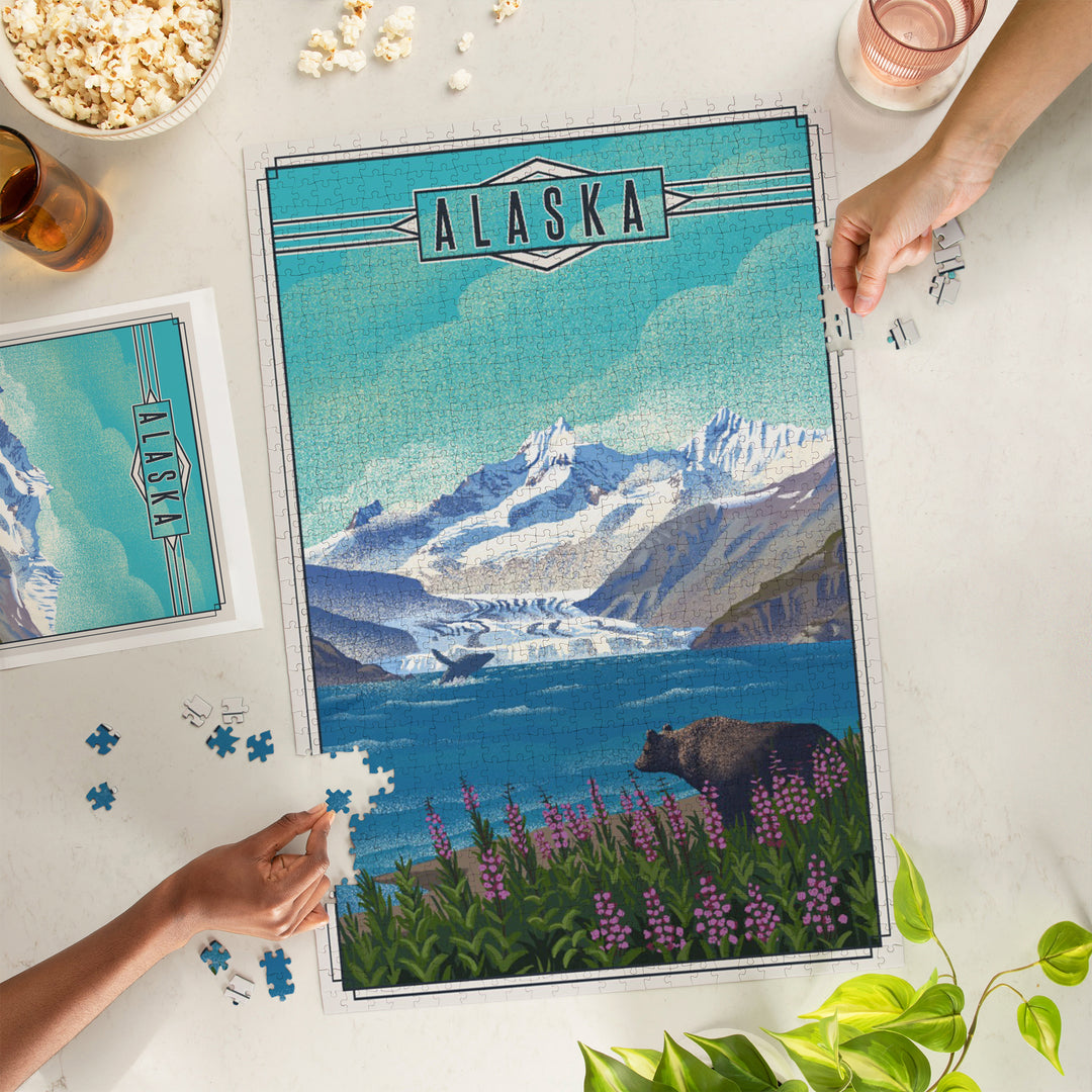 Alaska, Lithograph, Jigsaw Puzzle