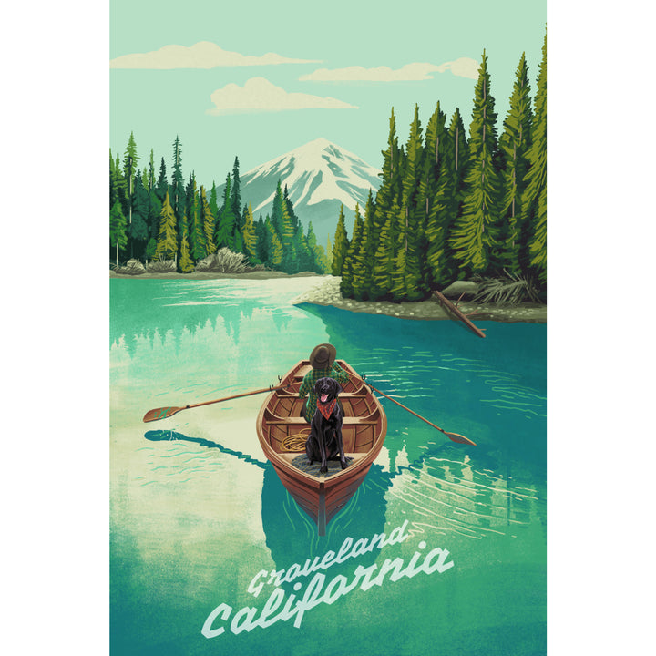 Groveland, California, Quiet Explorer, Boating, Mountain, Stretched Canvas - Lantern Press