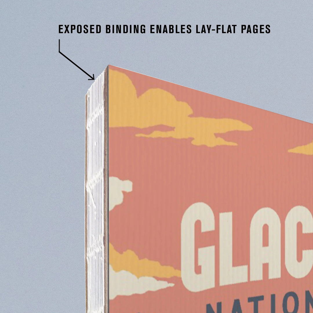 Lined 6x9 Journal, Glacier National Park, Montana, Explorer Series, Lay Flat, 193 Pages, FSC paper