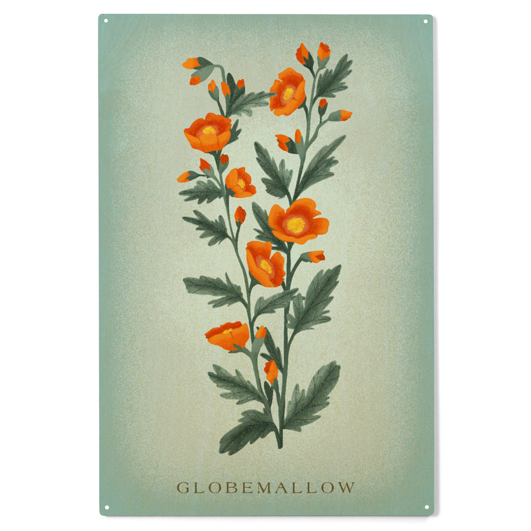 Globemallow, Vintage Flora, Wood Sign and Postcards