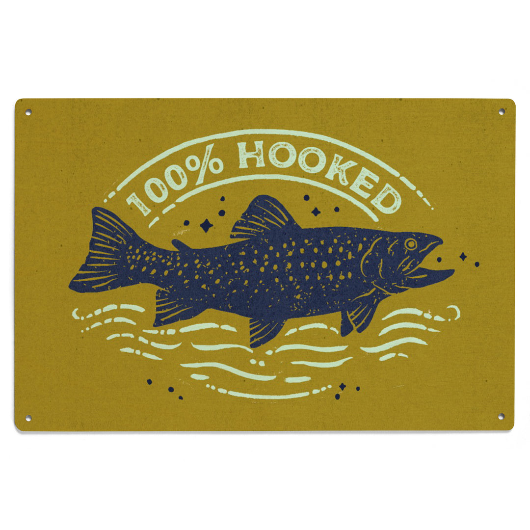 Lake Life Series, 100 Percent Hooked, Wood Signs and Postcards