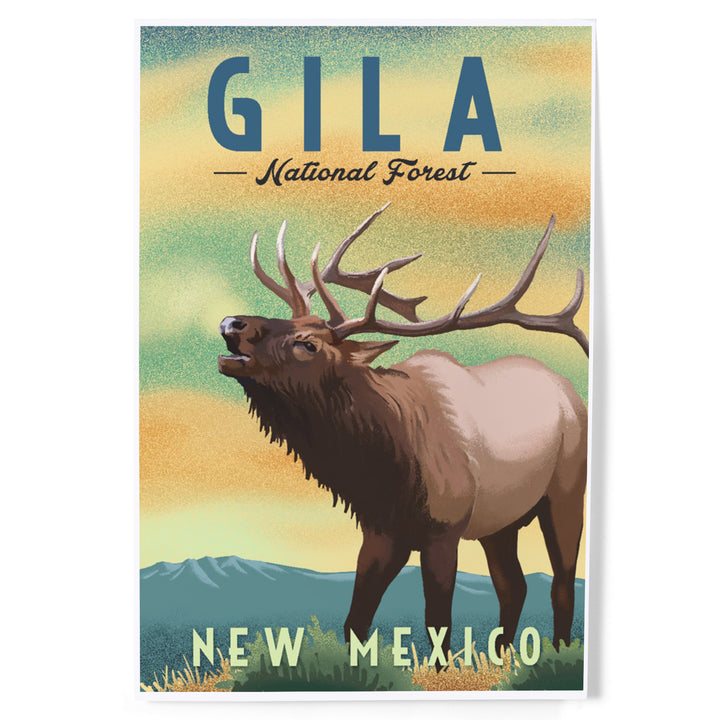 Gila National Forest, New Mexico, Elk, Lithograph, Art & Giclee Prints