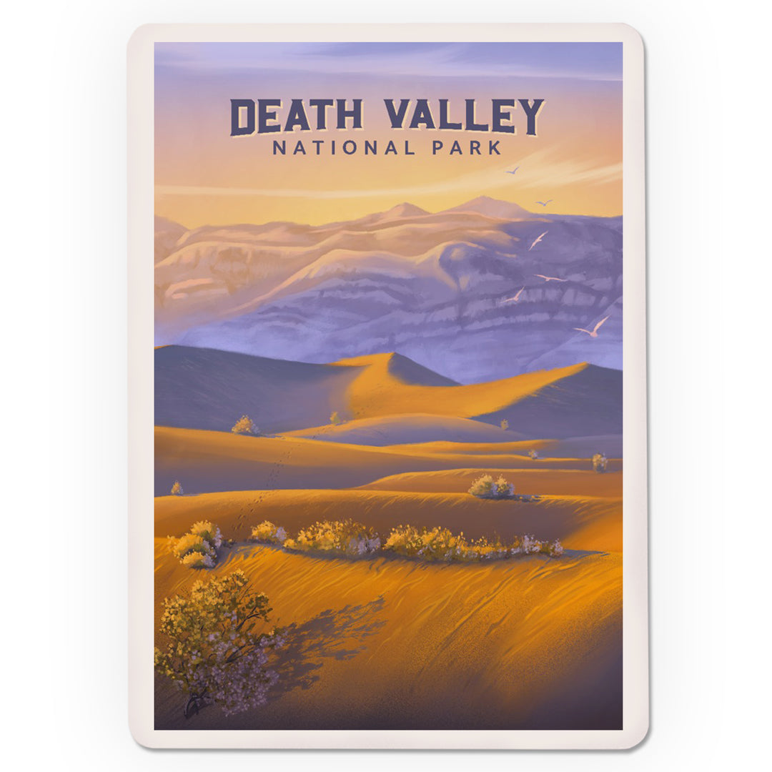 Playing Cards, Death Valley National Park, California, Sand Dune Sunset, Oil Painting, 52 Card Deck with Jokers in Box, Unique Art