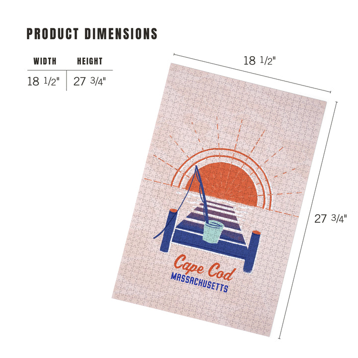 Cape Cod, Massachusetts, Dockside Series, Dock, 1000 Piece Jigsaw Puzzle