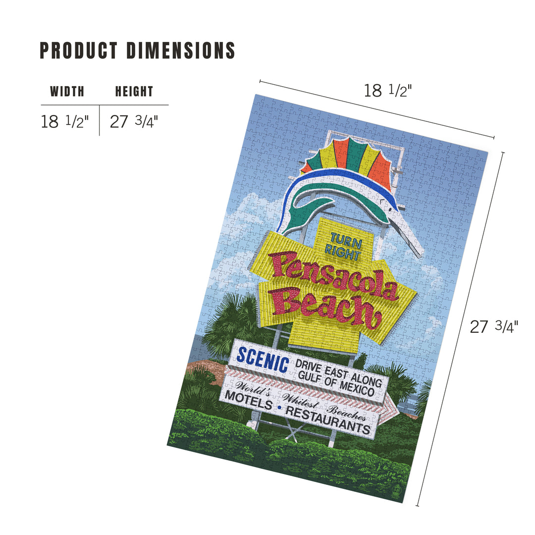Pensacola Beach, Florida, Sign, Jigsaw Puzzle