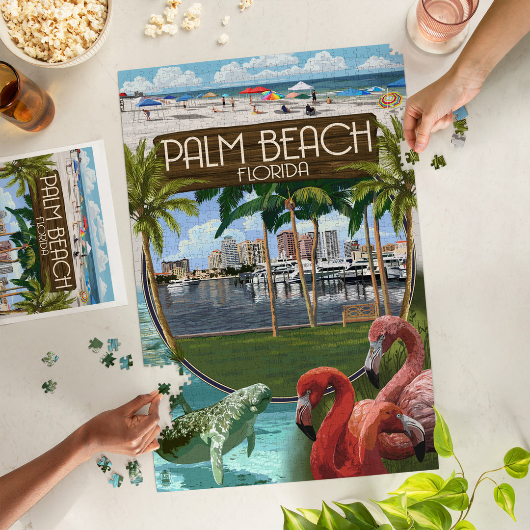 Palm Beach, Florida, Montage Scenes, Jigsaw Puzzle