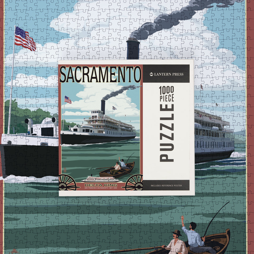Sacramento, California, Delta King Riverboat, Jigsaw Puzzle