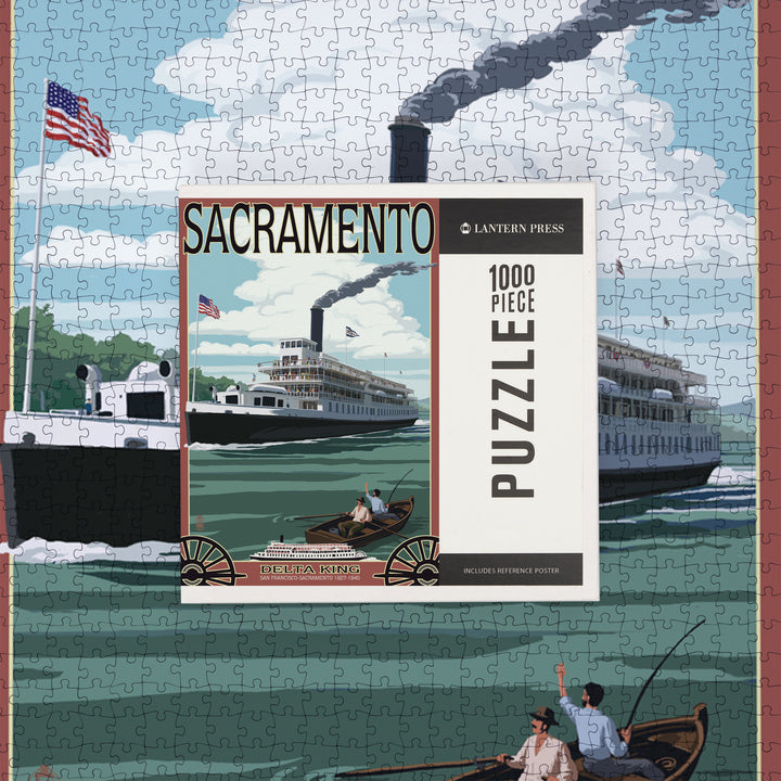 Sacramento, California, Delta King Riverboat, Jigsaw Puzzle