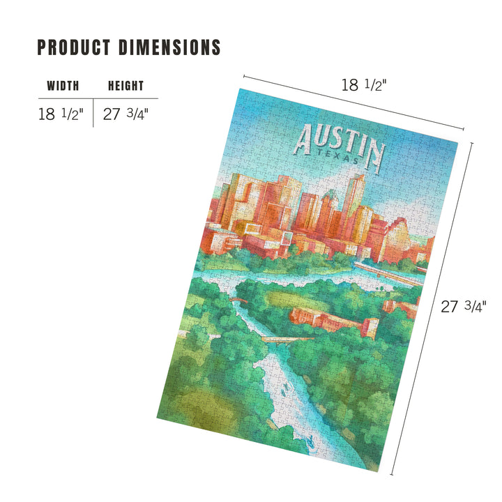 Austin, Texas, Luminous City, City Series, 1000 Piece Jigsaw Puzzle