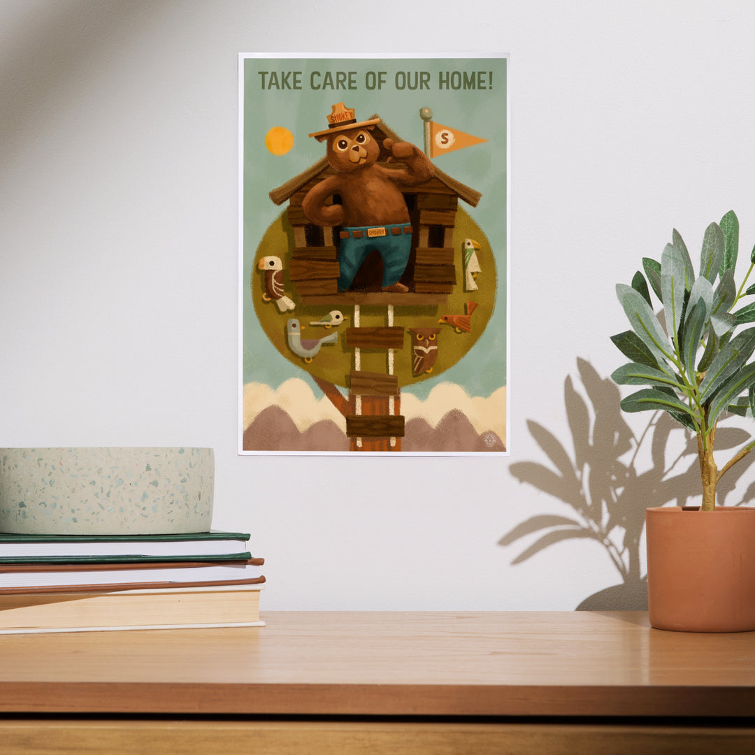 Smokey Bear, Treehouse, Officially Licensed, Art & Giclee Prints