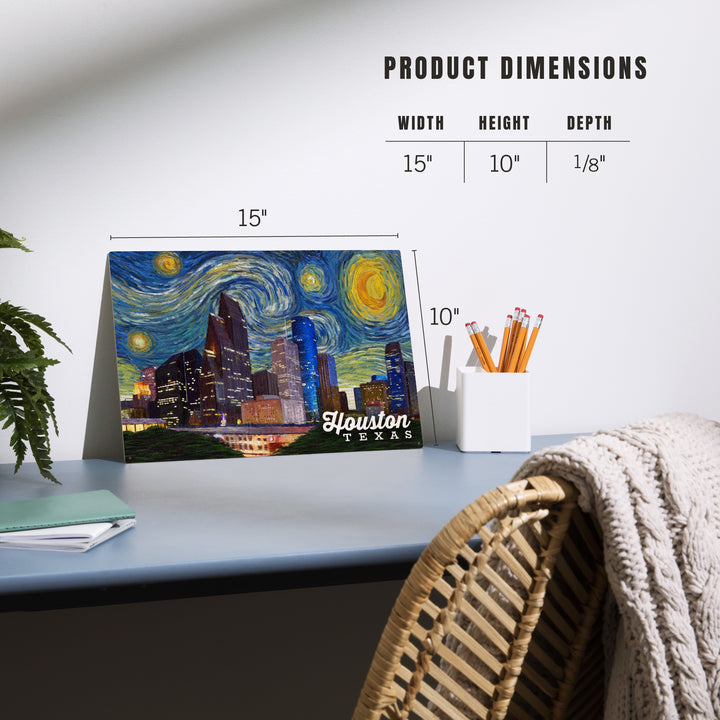 Houston, Texas, Starry Night City Series, Wood Sign and Postcards