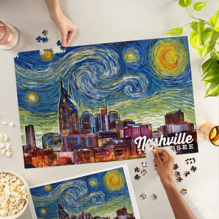 Nashville, Tennessee, Starry Night City Series, Jigsaw Puzzle