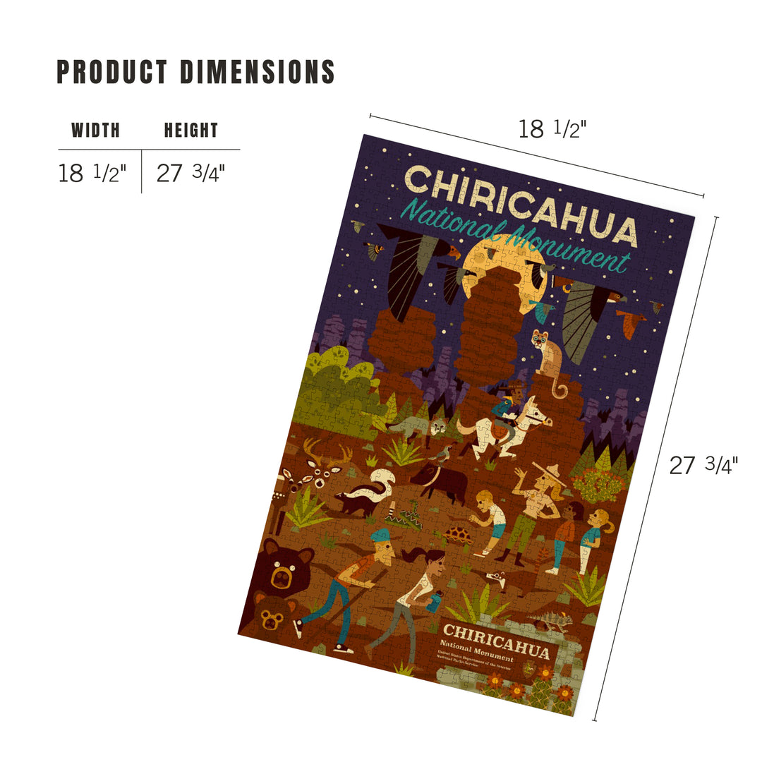 Chiricahua National Monument, Arizona, Night Scene, Geometric, Jigsaw Puzzle